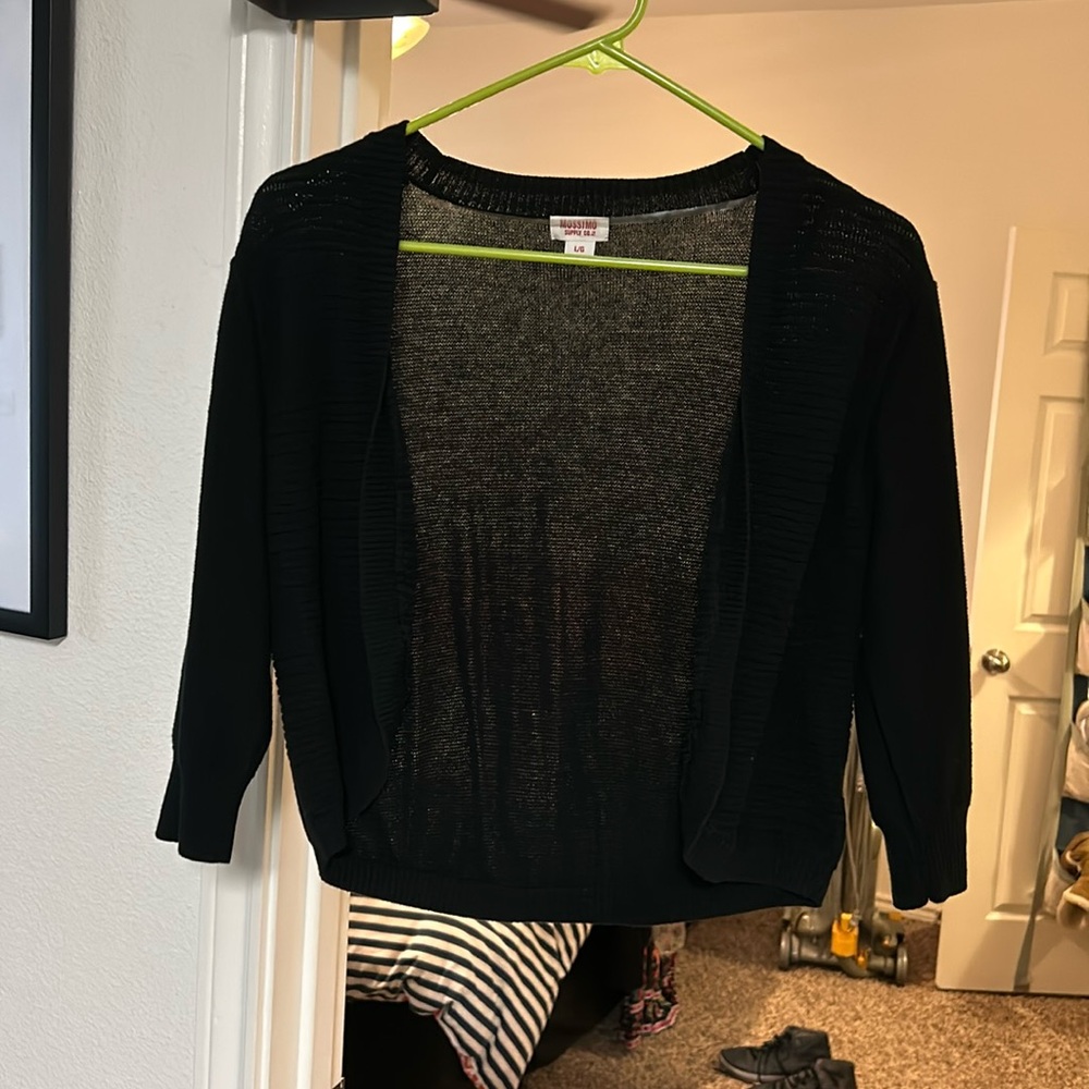Mossimo black half length cardigan women’s large